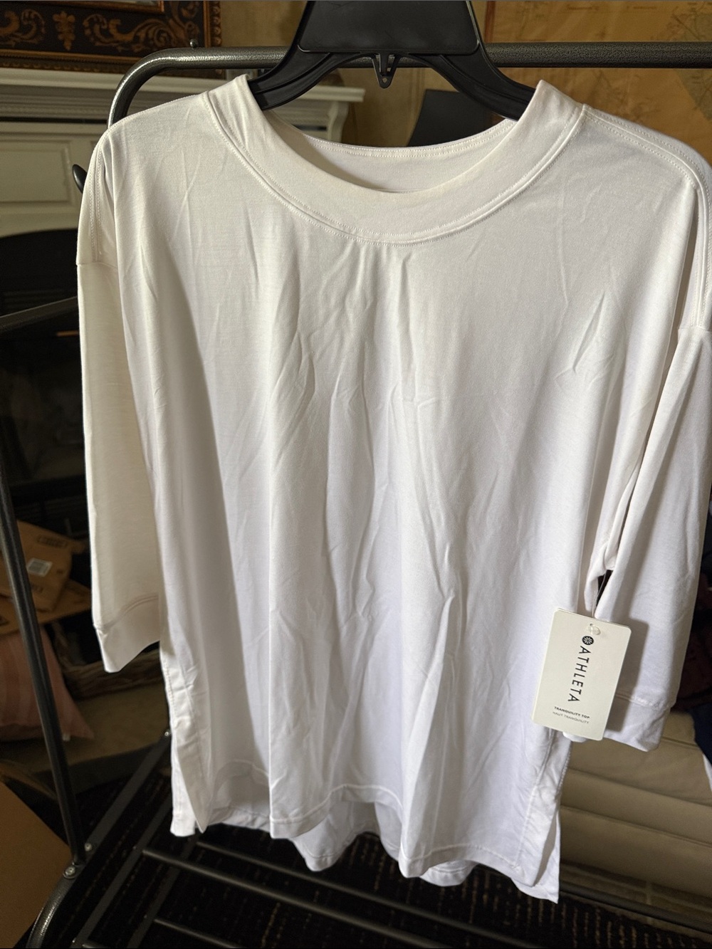 Athleta White Oversized Crewneck Tee 0052